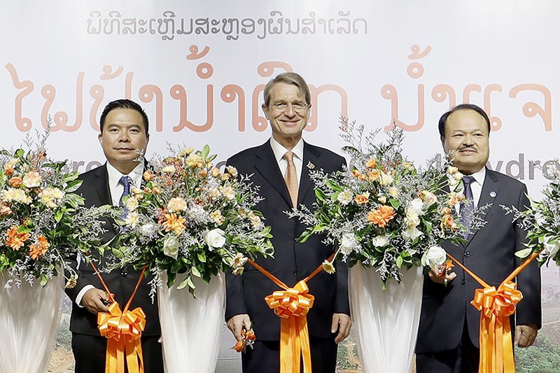 พิธีเฉลิมฉลองความสำเร็จโรงไฟฟ้าพลังน้ำ น้ำแจ 1 ไฮโดร เพาเวอร์ ใน สปป. ลาว