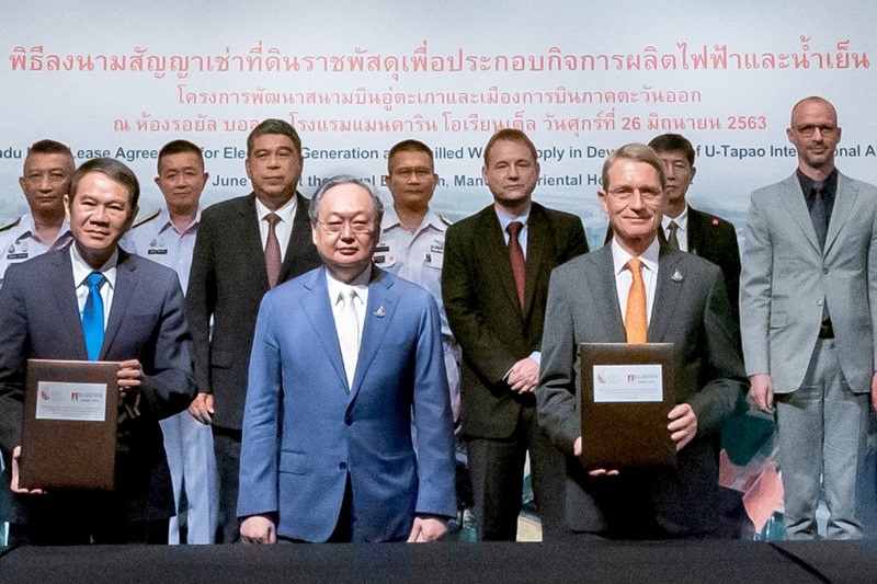 Signing Ceremony of the Ratchaphatsadu Land Lease Agreement for Electricity Generation and Chilled Water Supply in Development of U-Tapao International Airport and Eastern Airport City Project