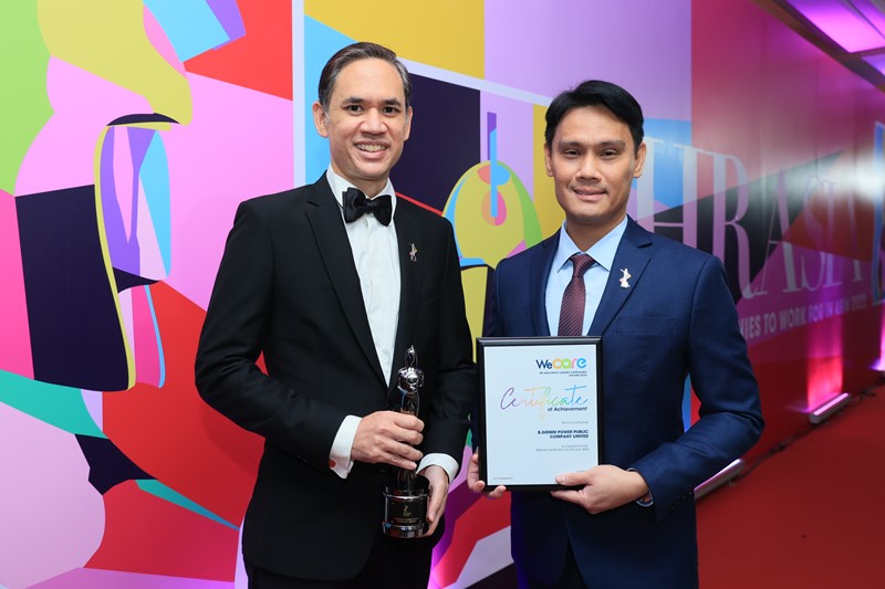 บี.กริม เพาเวอร์ รับ 2 รางวัลใหญ่ บริหารบุคคลดีเด่น จาก HR Asia 2022