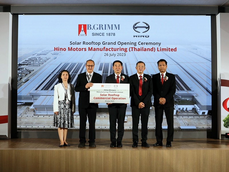 B.Grimm Power officially delivered the solar rooftop project to Hino Motor Manufacturing (Thailand).