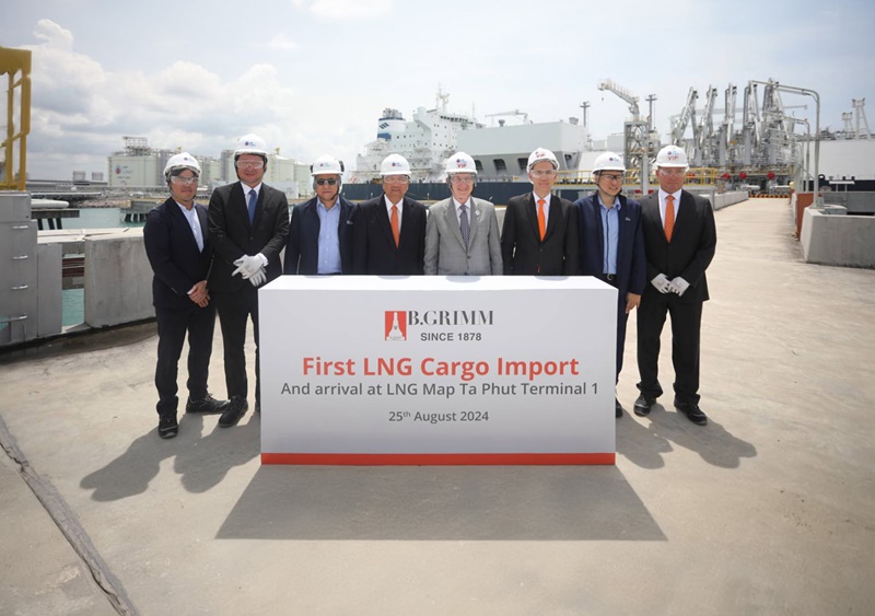 บี.กริม เพาเวอร์ รับเรือ LNG ครั้งแรก 65,000 ตัน เพื่อใช้ในโรงไฟฟ้าพลังความร้อนร่วม 10 แห่งของบริษัทฯ