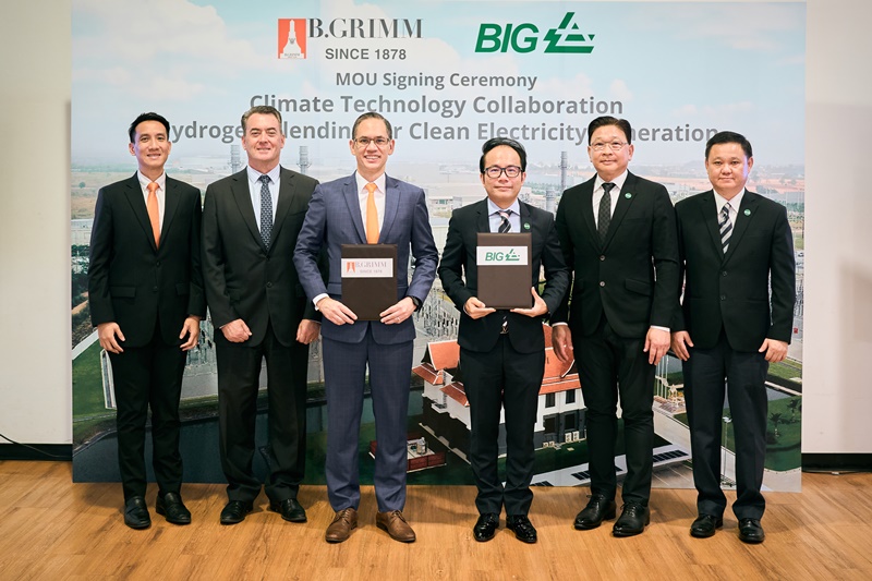 B.Grimm Power partnered with BIG to develop hydrogen blending for electricity generation, driving sustainable clean energy transition. 