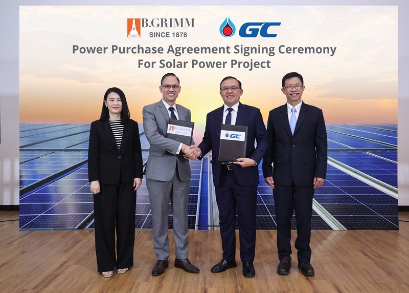PTTGC ลงนามสัญญาซื้อขายไฟฟ้า 20 ปี โครงการโซลาร์รูฟท็อปที่โรงงาน GC นิคมฯ มาบตาพุด