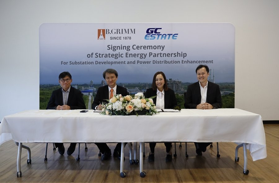B.Grimm Power จับมือ GC Estate ลงนามเช่าที่ดินเพื่อสร้างสถานีไฟฟ้าย่อยในพื้นที่นิคมอุตสาหกรรมเอเซีย จ.ระยอง