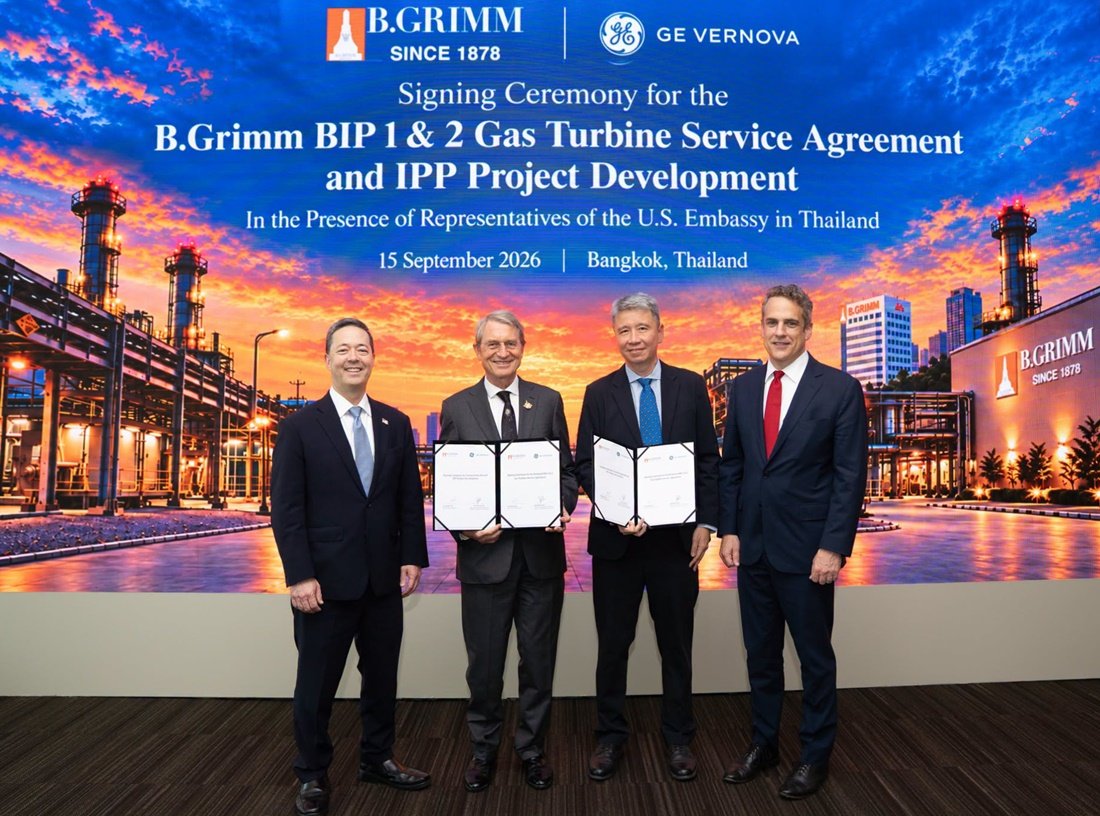 B.Grimm Power and GE Vernova sign agreements for projects in Thailand and Malaysia to support industrial and economic growth in the region. 